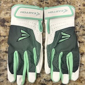 Easton Black and Mint Batting Gloves